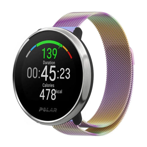 Milanese Strap, on a watch, 3/4 front view