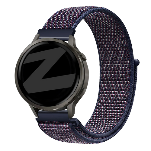 Bandz Garmin D2 Air X15 Nylon Loop Armband (Indigo Blau)
