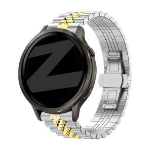 Bandz Garmin Forerunner 255s Steel Strap 'Jubilee' (Silver/Gold)