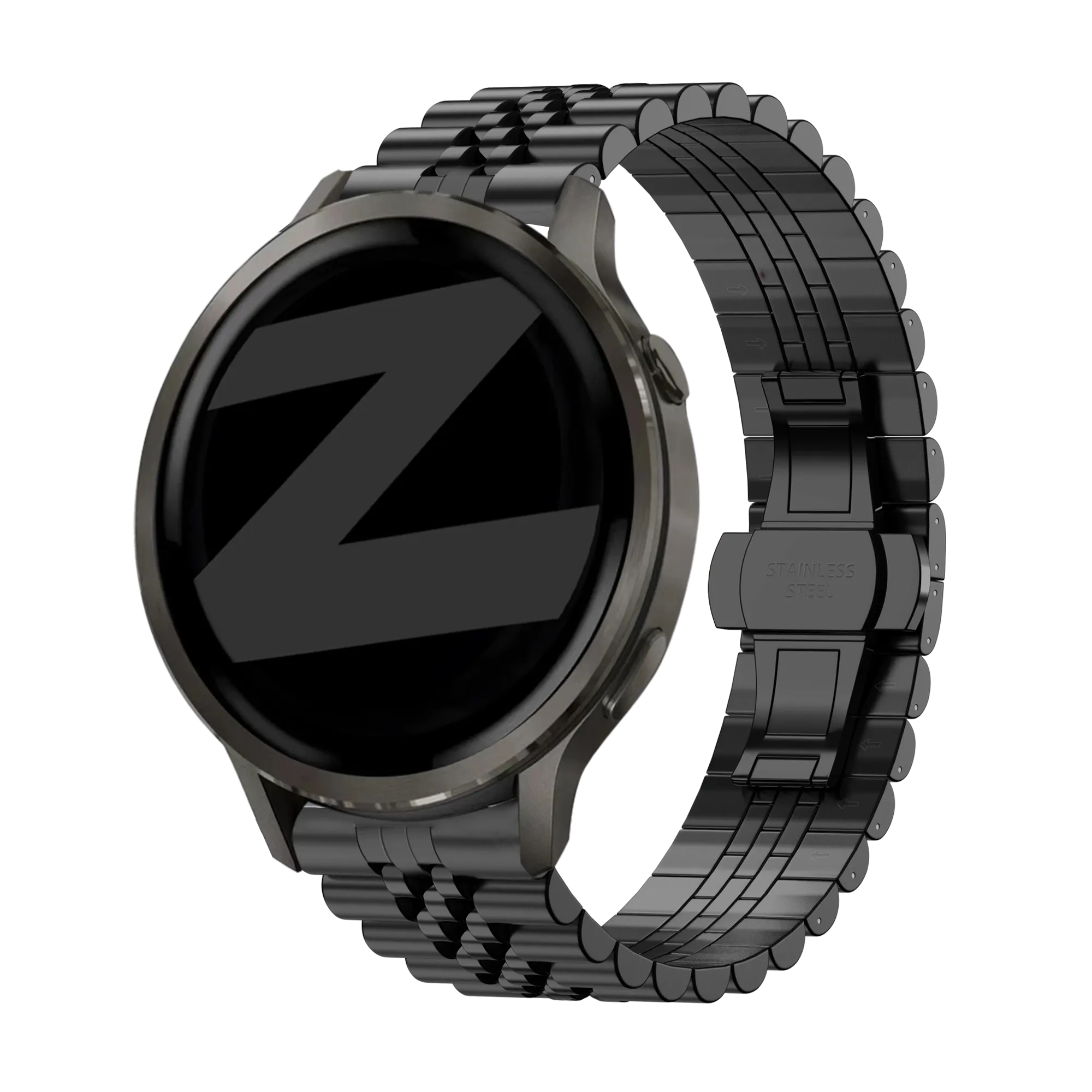 Bandz Garmin Forerunner 265s Stahlarmband 'Jubilee' (Schwarz)
