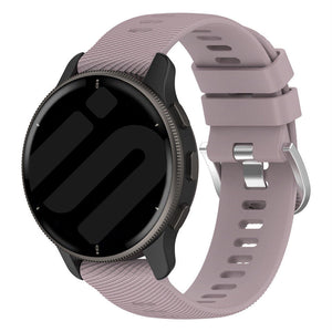 Silicone Strap, violet, on a watch, 3/4 front view