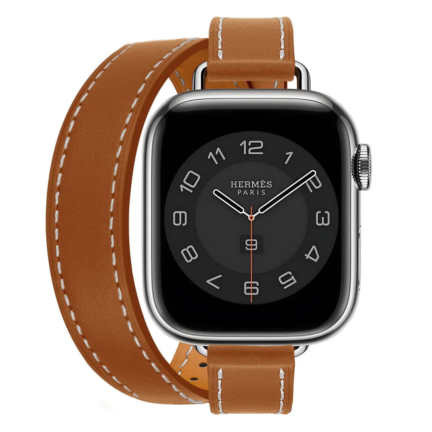 Apple Watch Double Tour Lederarmband (Hellbraun)