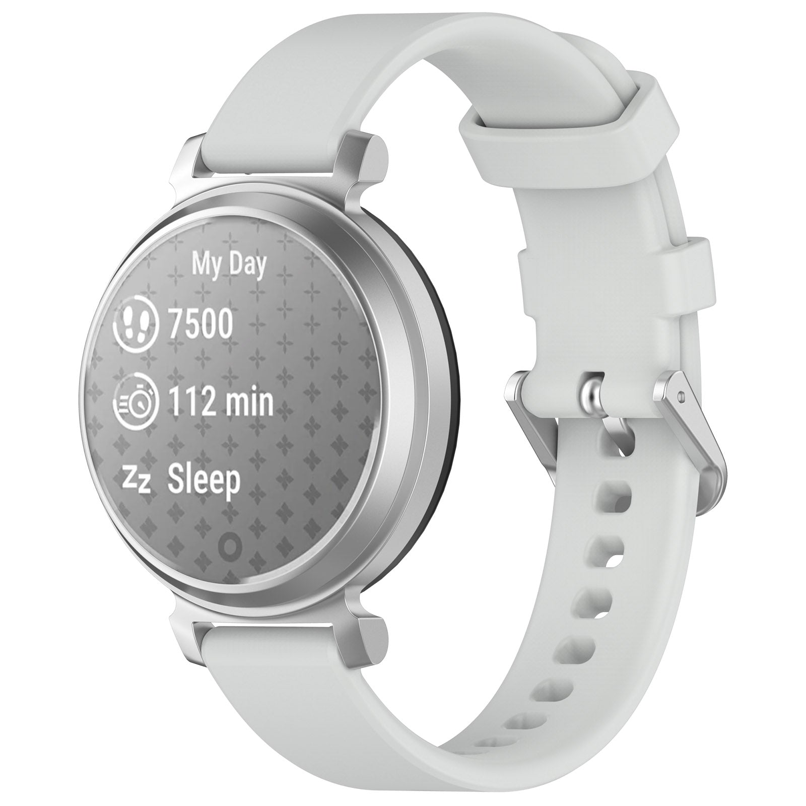 Pebble Round 2 - 14mm Klassisches Silikonarmband (Hellgrau)