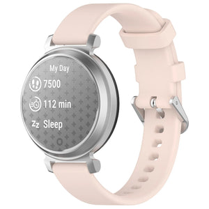Pebble Round 2 - 14mm Klassisches Silikonarmband (Hellrosa)