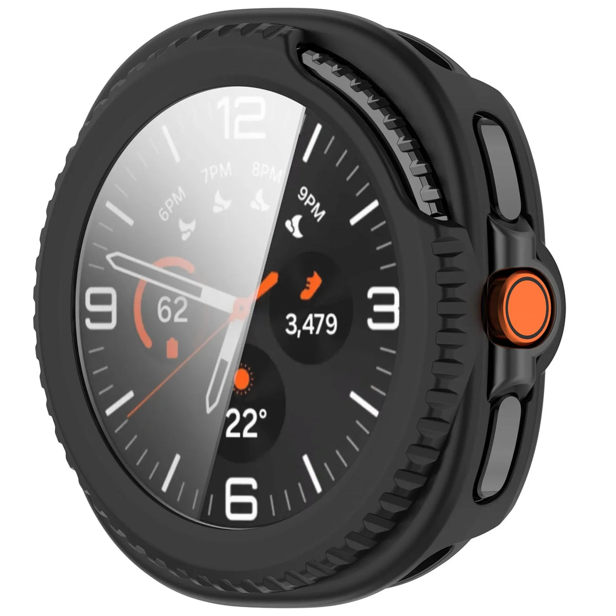 Samsung Galaxy Watch 8 Classic Hardcase mit Glas (Schwarz)