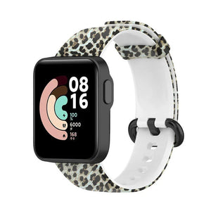 Silicone Patterned Strap, on a watch, 3/4 front view