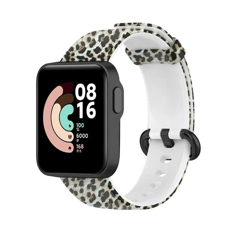 Silicone Patterned Strap, on a watch, 3/4 front view