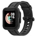 Xiaomi Mi Watch Lite Silikonarmband mit Rahmen (Schwarz)