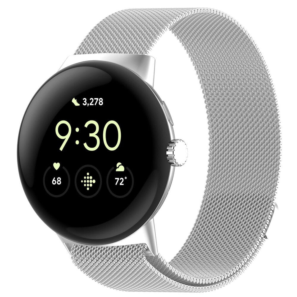 Google Pixel Watch 4 - 45mm Milanese Strap (Silver)