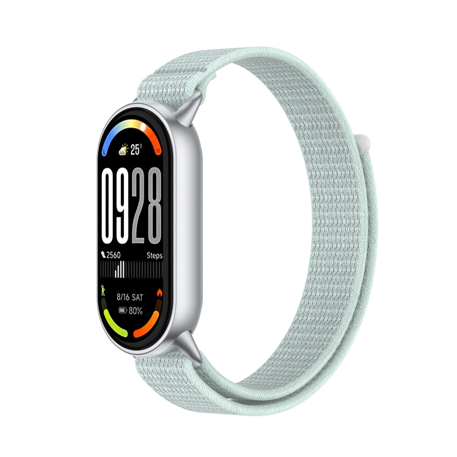 Xiaomi Smart Band 8 Modern Nylonarmband (Cyan)