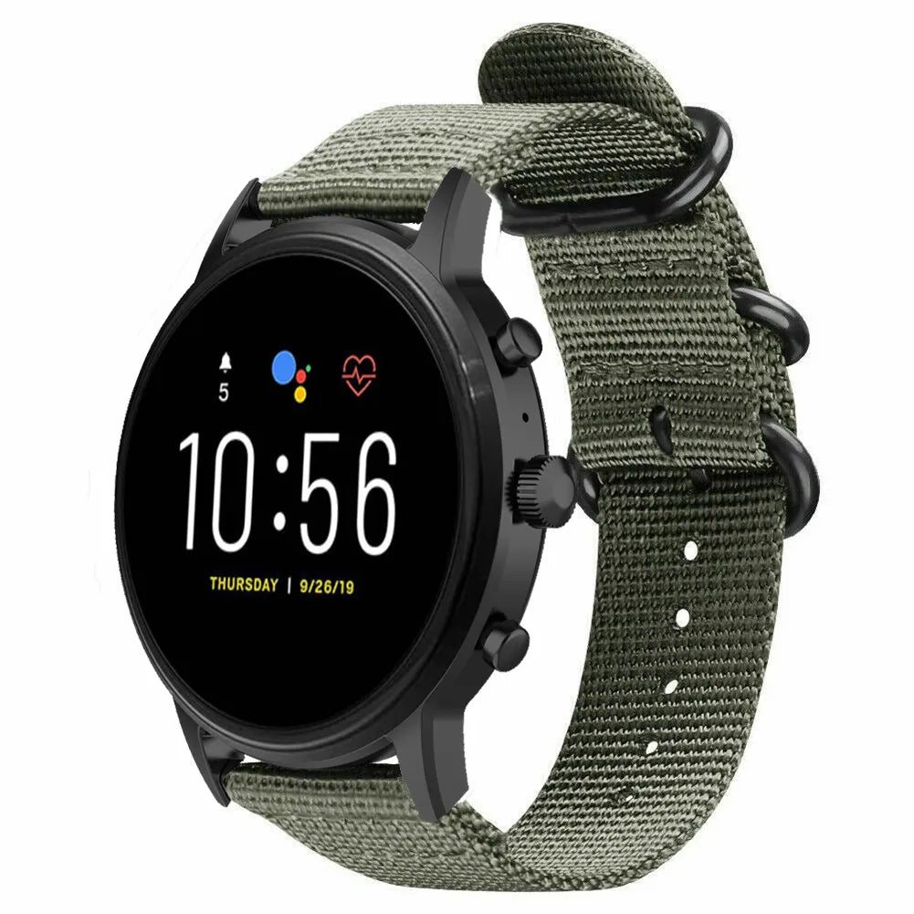 Fossil Gen 4 Explorist (HR) Nylonarmband mit Schnallenverschluss (Grün)