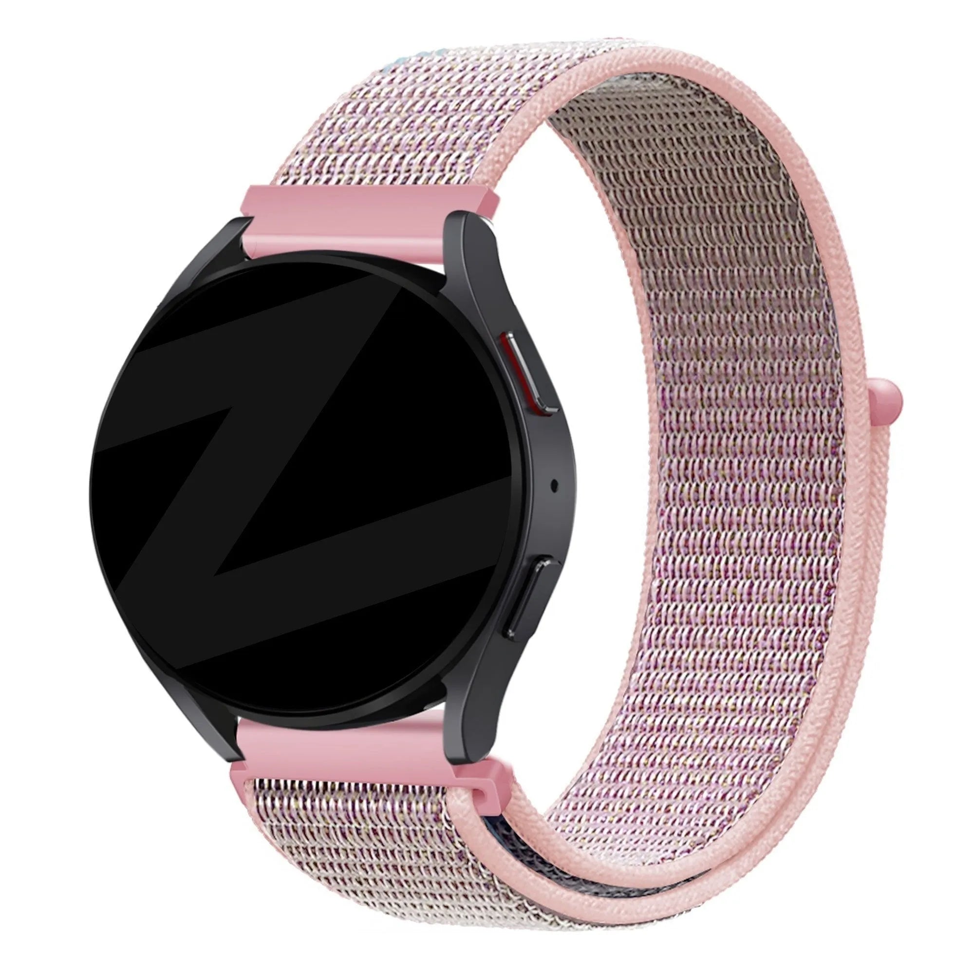 Bandz Amazfit Active 2 Nylon Loop Armband (Rosa)