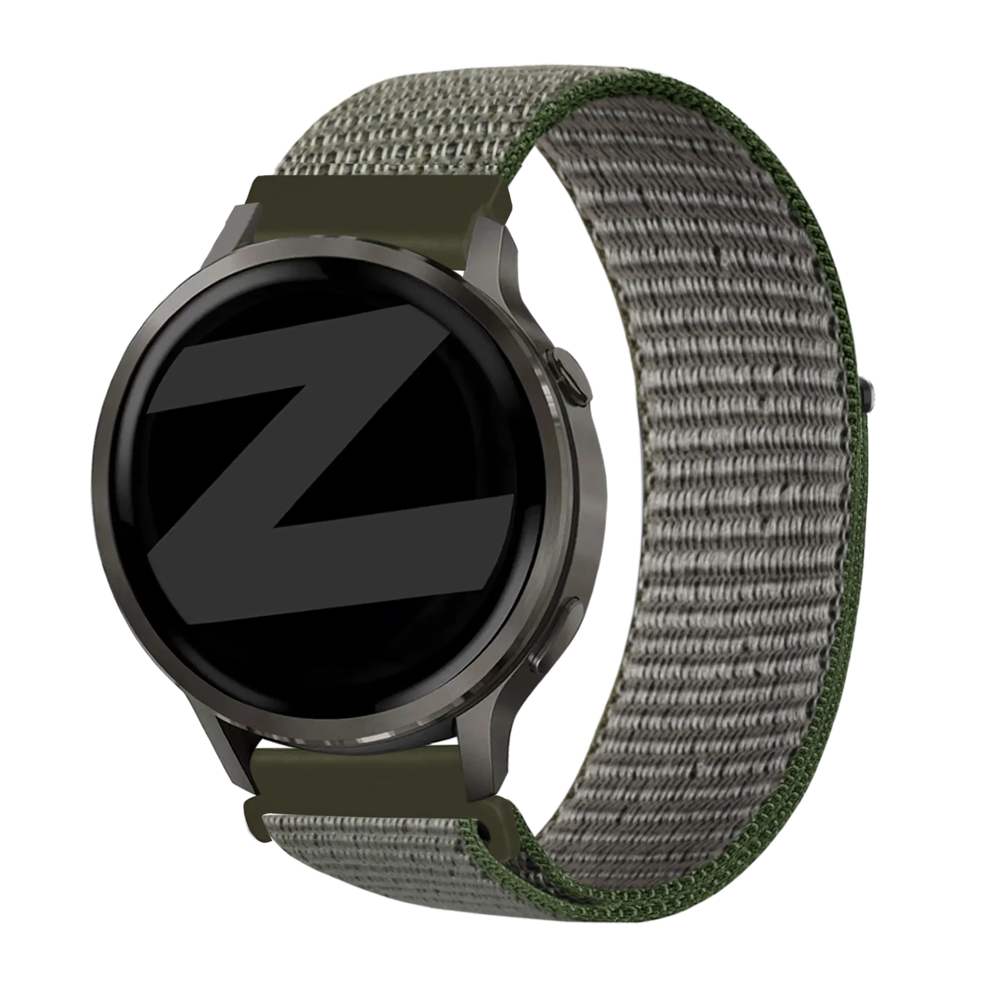 Bandz Garmin Vivoactive 3 Nylon Loop Strap (Olive Green)