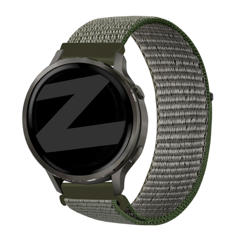 Bandz Garmin Vivomove Style Nylon Loop Strap (Olive Green)
