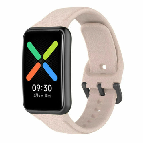 Silicone Strap, light pink, on a watch, 3/4 front view