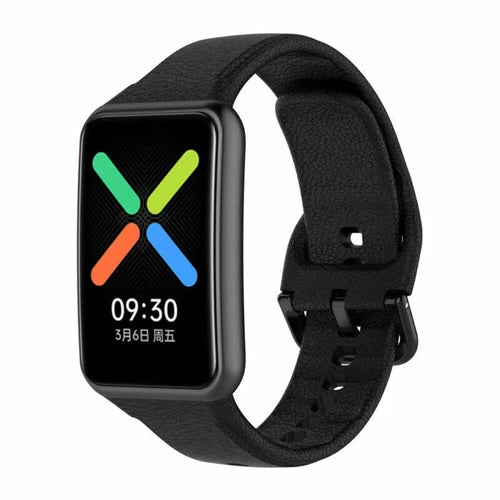Silicone Strap, black, on a watch, 3/4 front view