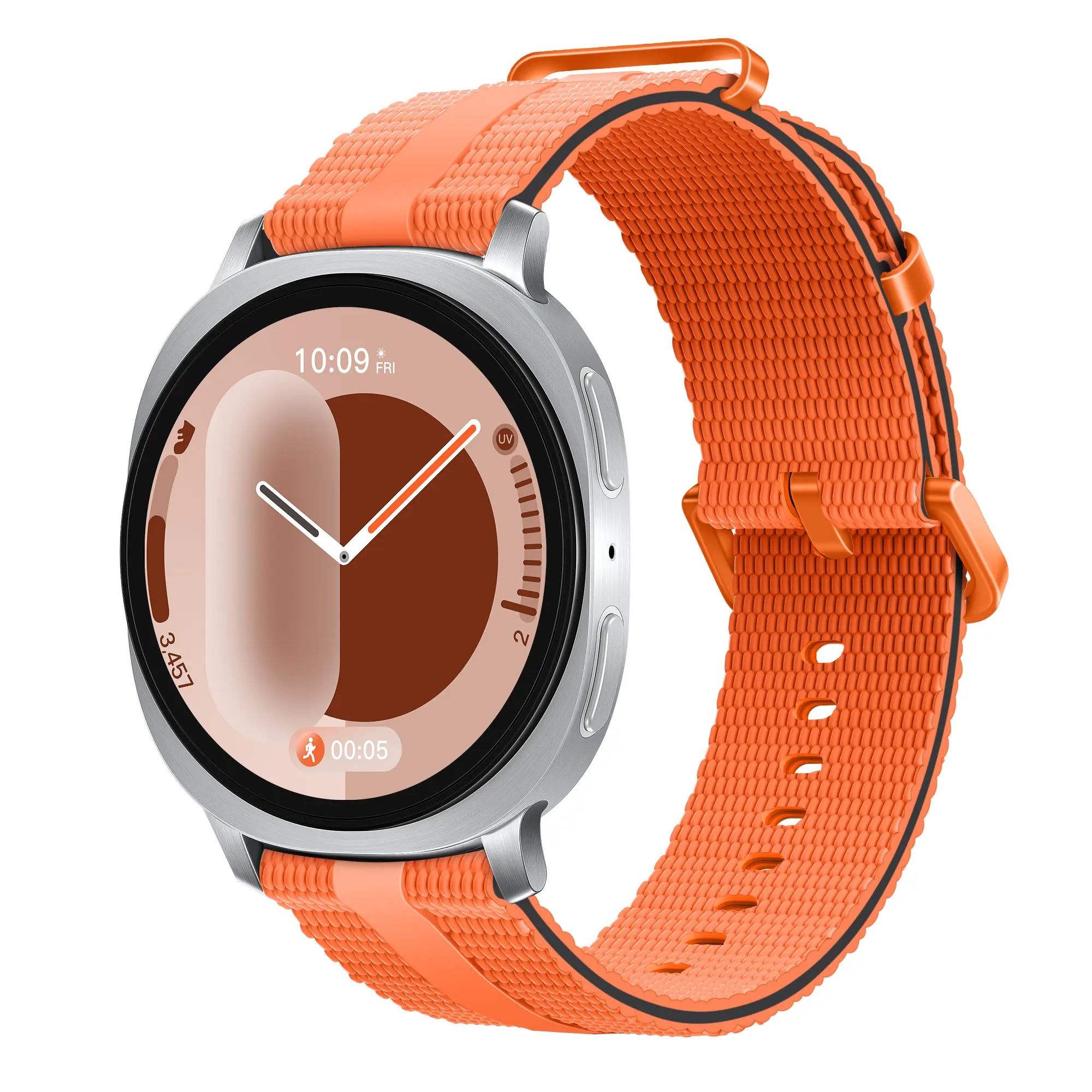 Samsung Galaxy Watch 9 - 44mm Silikon Active Armband (Orange)