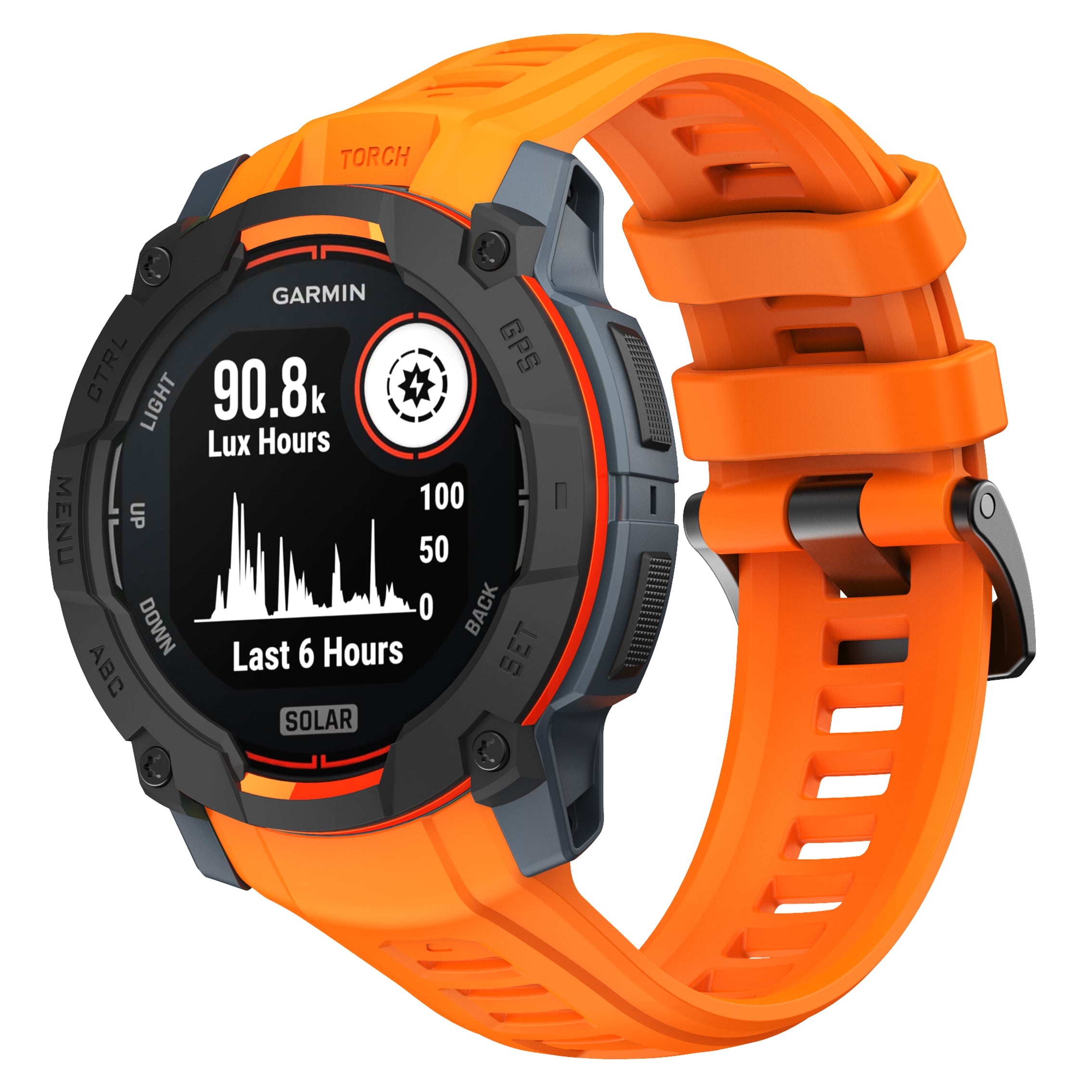 Garmin Instinct 3 - 50mm Silikonarmband 'Perfect Fit' (Orange)