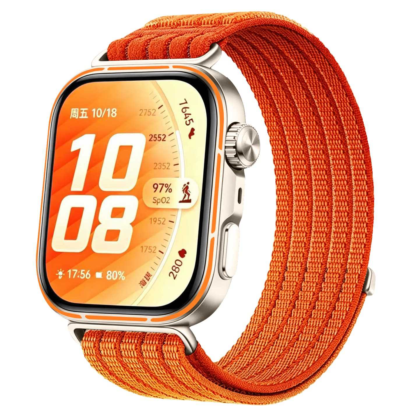 Huawei Watch Fit 5 Pro Ultradünnes Nylonband (Orange)