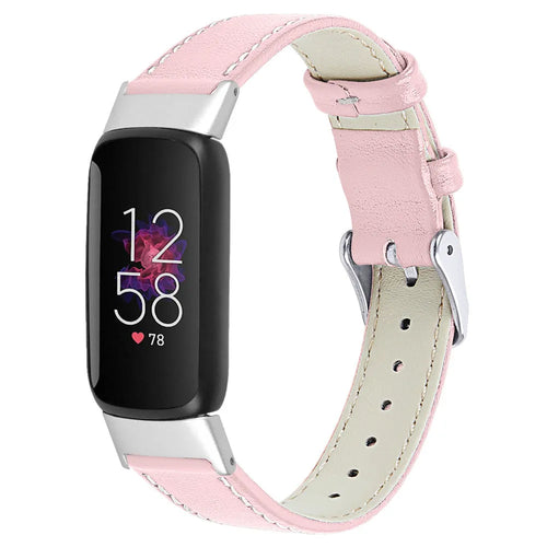 Fitbit Luxe Modern Leather Strap (Pink)