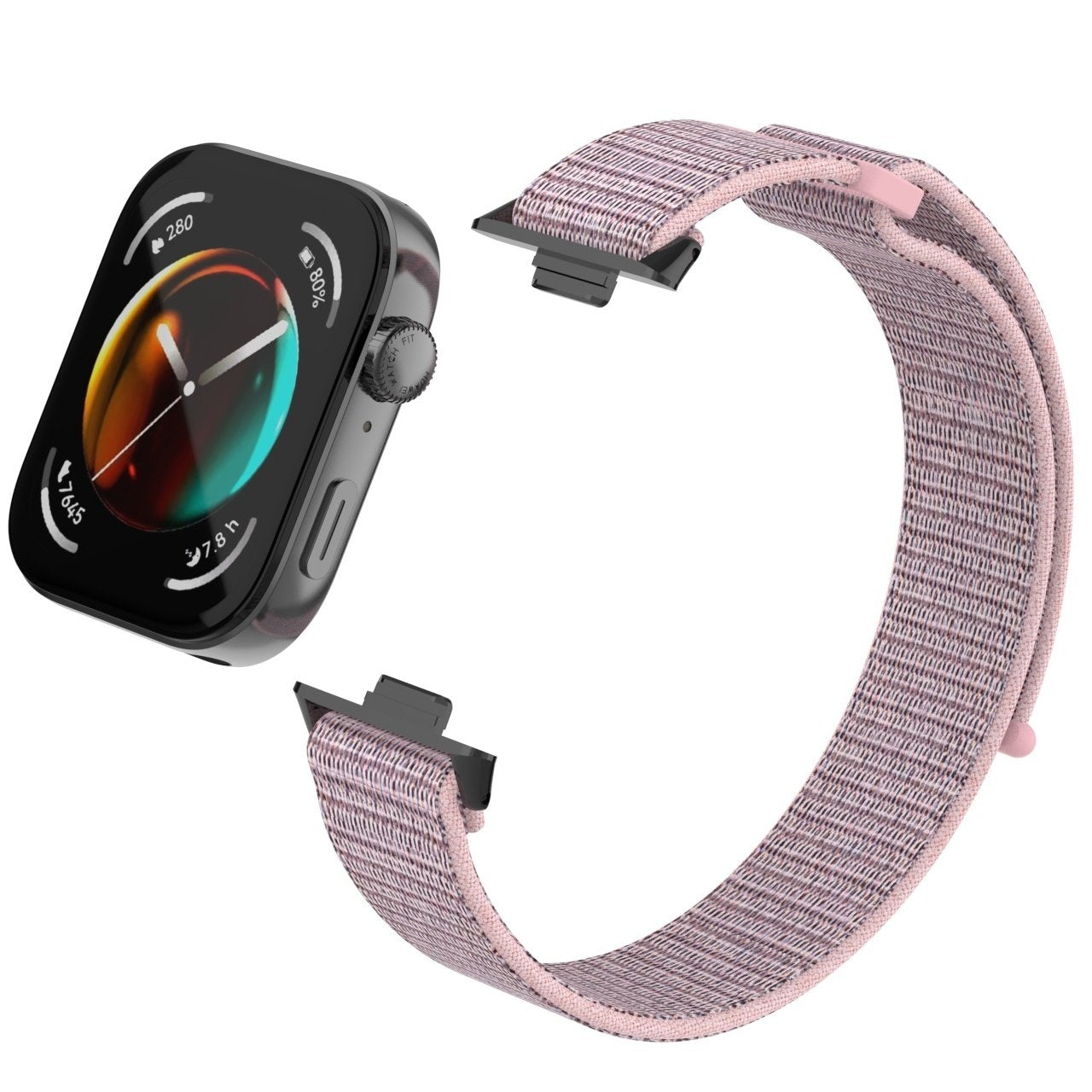 Huawei Watch Fit 4 Pro Nylon Armband (Rosa)