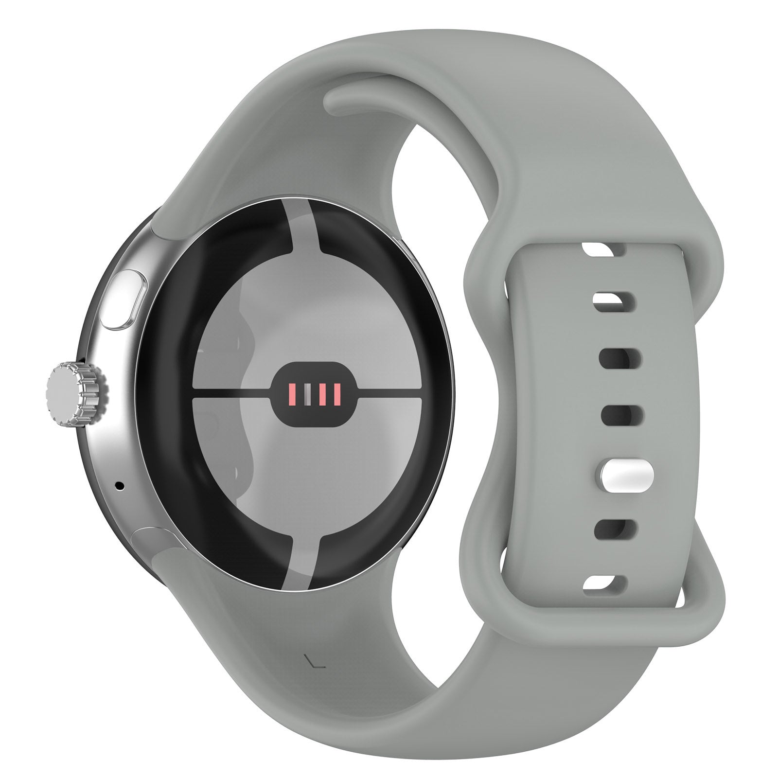 Google Pixel Watch 4 - 45mm Klassisches Silikonarmband (Grau)