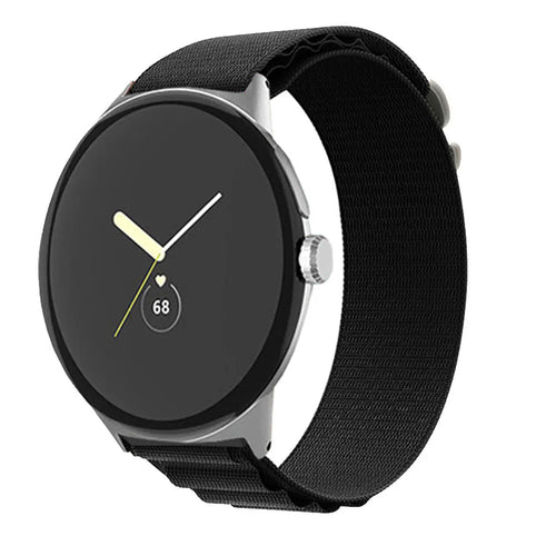 Alpine Nylon Strap, on a watch, 3/4 front view