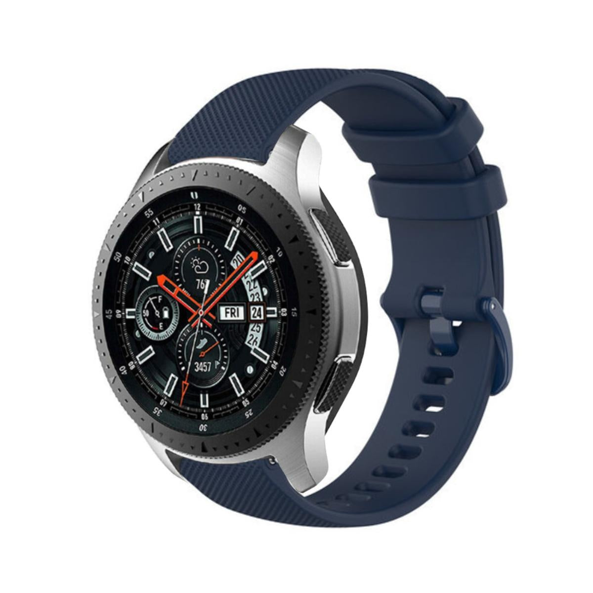 Samsung Galaxy Watch 46mm Premium Silikonarmband (Dunkel Blau)