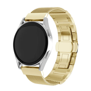 Milanese Steel Strap, gold, on a watch, 3/4 front view