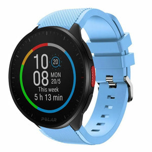 Twill Silicone Strap, on a watch, 3/4 front view