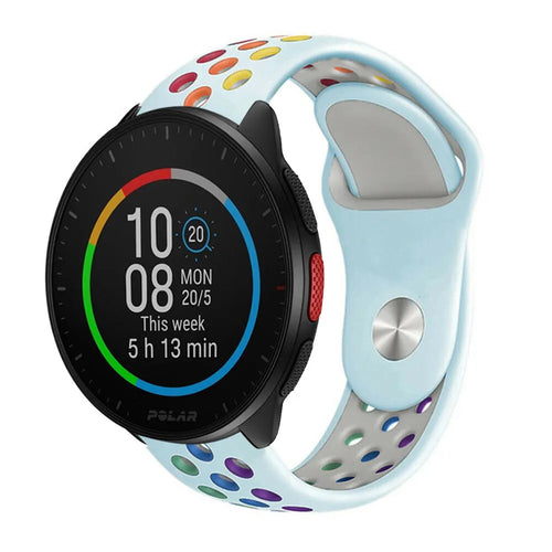 Silicone Sport Strap, on a watch, 3/4 front view
