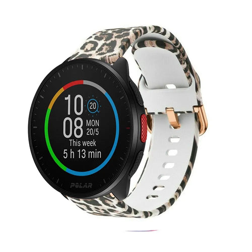 Print Silicone Strap, on a watch, 3/4 front view