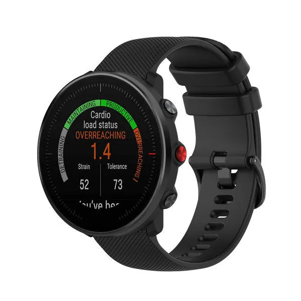 Polar Grit X2 Pro Luxuriöses Silikonarmband (Schwarz)