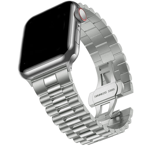 Presidential Steel Strap, titanium, on a watch, 3/4 front view