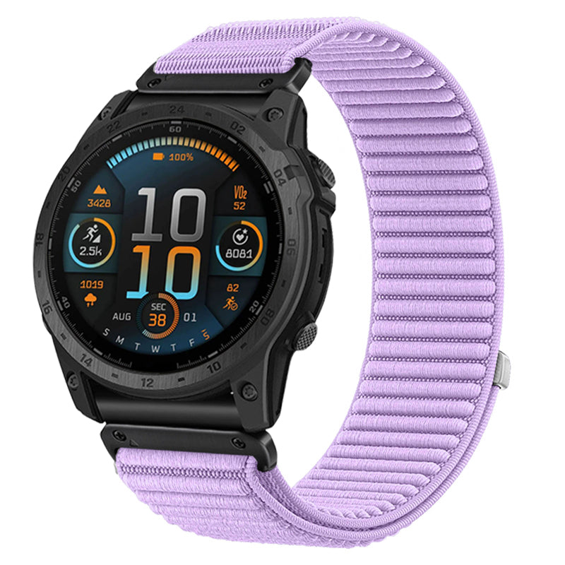 Garmin Fenix 7s Wave Nylonarmband (Hell Lila)