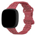 Fitbit Sense 2 gemustertes Silikonarmband (Rot)
