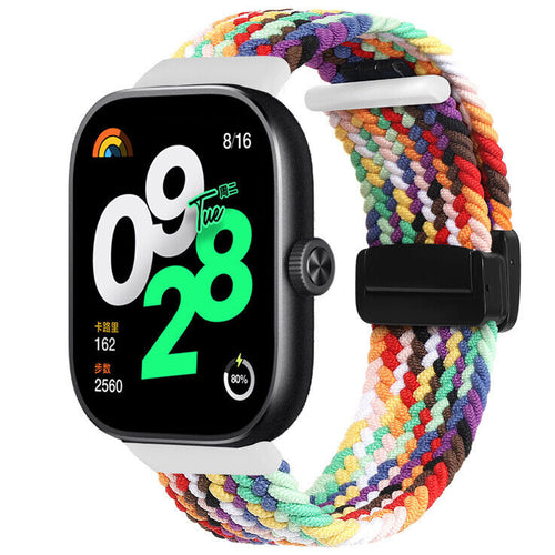 Redmi Watch 4 geflochtenes Armband mit D-Schnalle (Regenbogen)