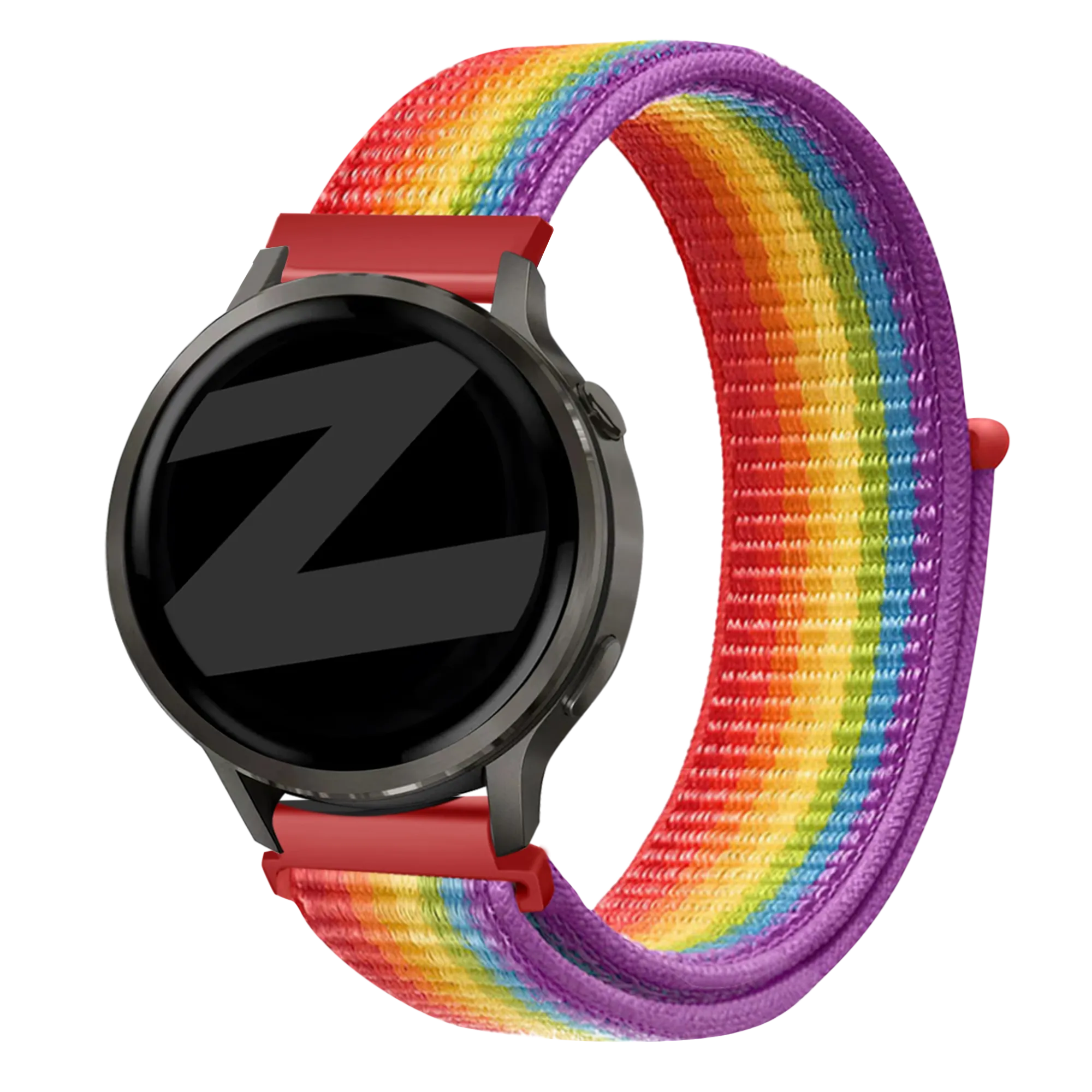 Bandz Garmin Forerunner 265s Nylon Loop Armband (Regenbogen)