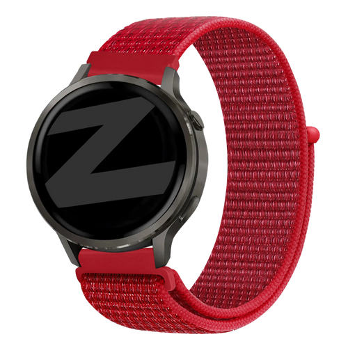 Bandz Garmin Vivoactive 3 Nylon Loop Strap (Red)
