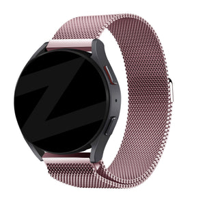 Bandz Garmin Forerunner 570 - 42mm Milanese Loop Armband (Rosa)