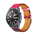 Samsung Galaxy Watch 3 45mm Lederarmband (knallPink/Rot/Braun)
