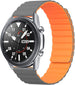 Samsung Galaxy Watch 3 45mm Magnetisches Silikonarmband (Grau/Orange)