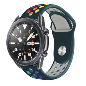 Silicone Sport Strap, on a watch, 3/4 front view