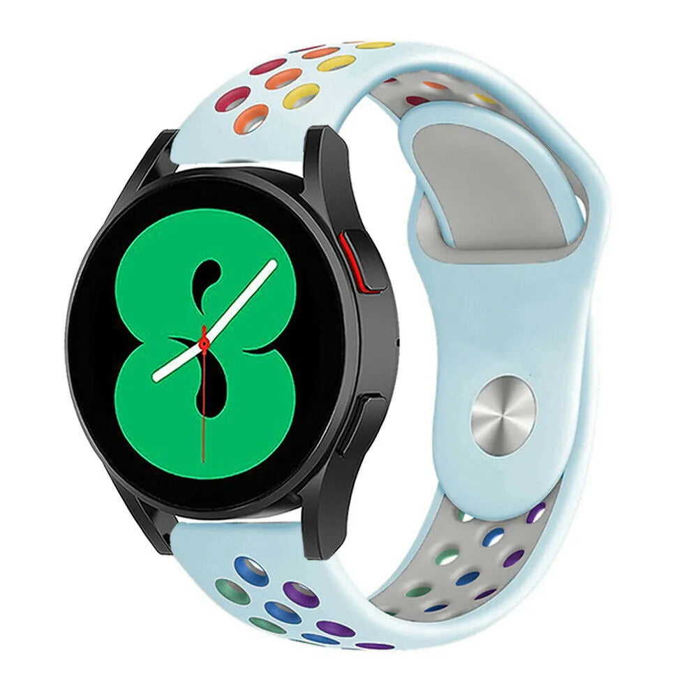 Silicone Sport Strap, on a watch, 3/4 front view