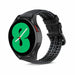 Samsung Galaxy Watch 4 44mm Silikon-Lederarmband (Schwarz)