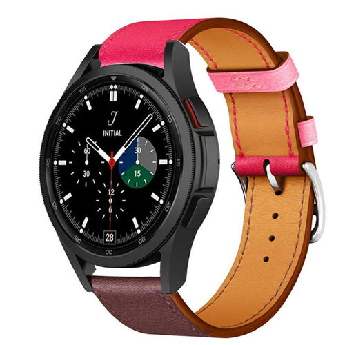 Leather Strap 'Duo', on a watch, 3/4 front view
