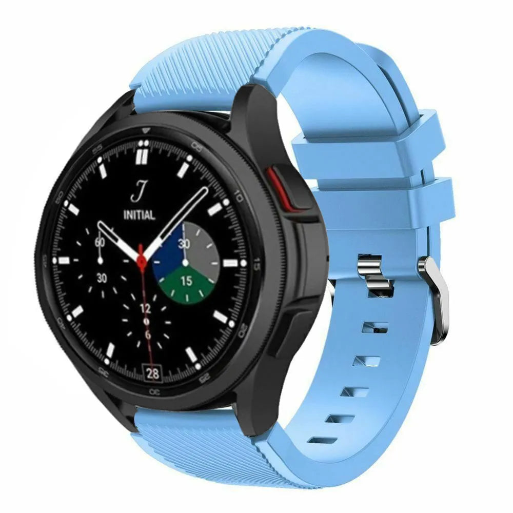 Twill Silicone Strap, on a watch, 3/4 front view
