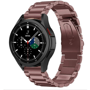 Steel Strap, bronze, on a watch, 3/4 front view