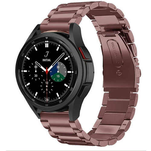 Steel Strap, bronze, on a watch, 3/4 front view
