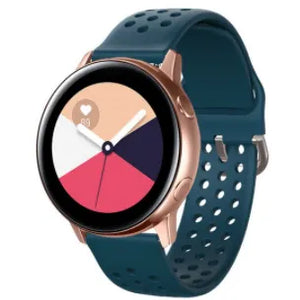 Breathable Silicone Strap, on a watch, 3/4 front view